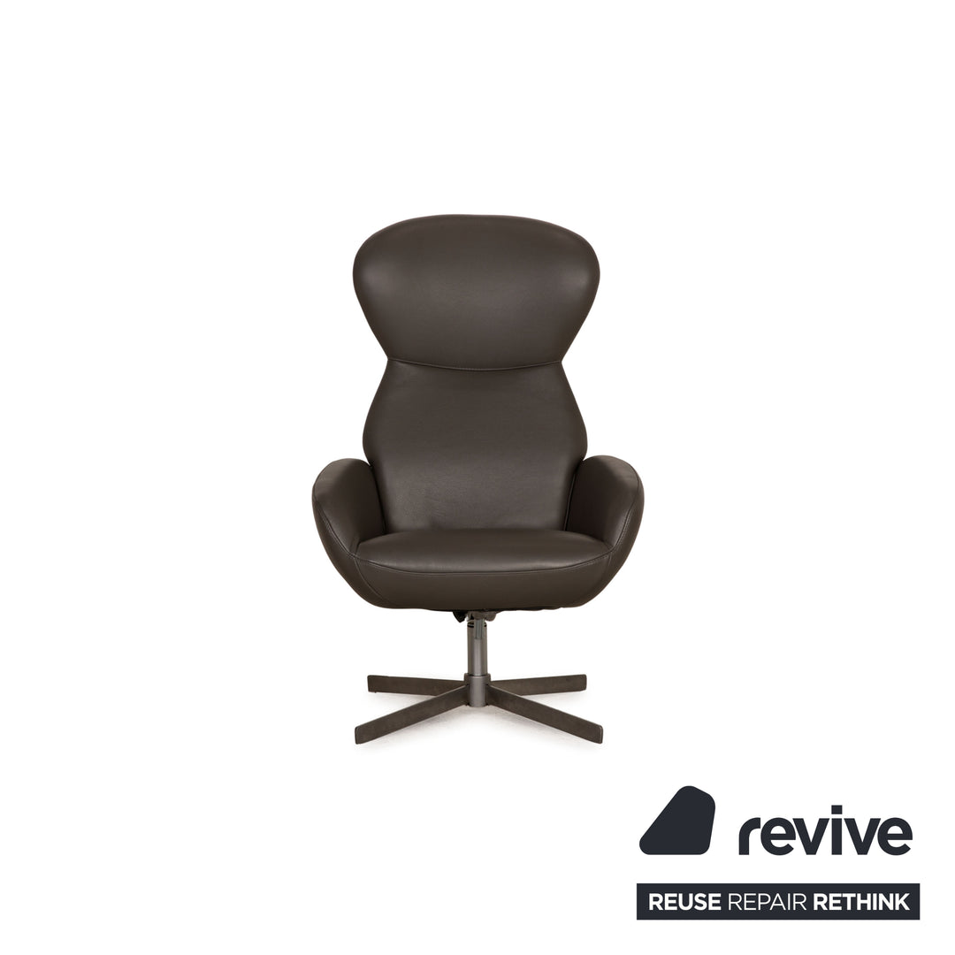 BoConcept Athena Relax Leder Sessel Grau Funktion Relaxfunktion