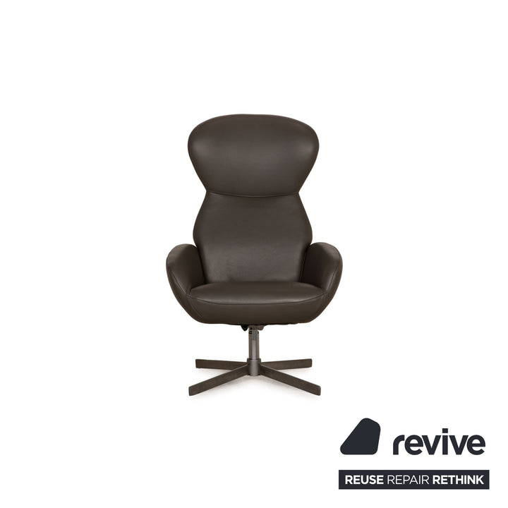 BoConcept Athena Relax Leder Sessel Grau Funktion Relaxfunktion