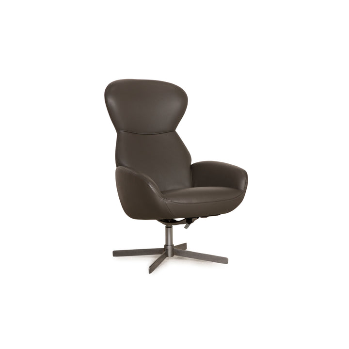 BoConcept Athena Relax Leder Sessel Grau Funktion Relaxfunktion