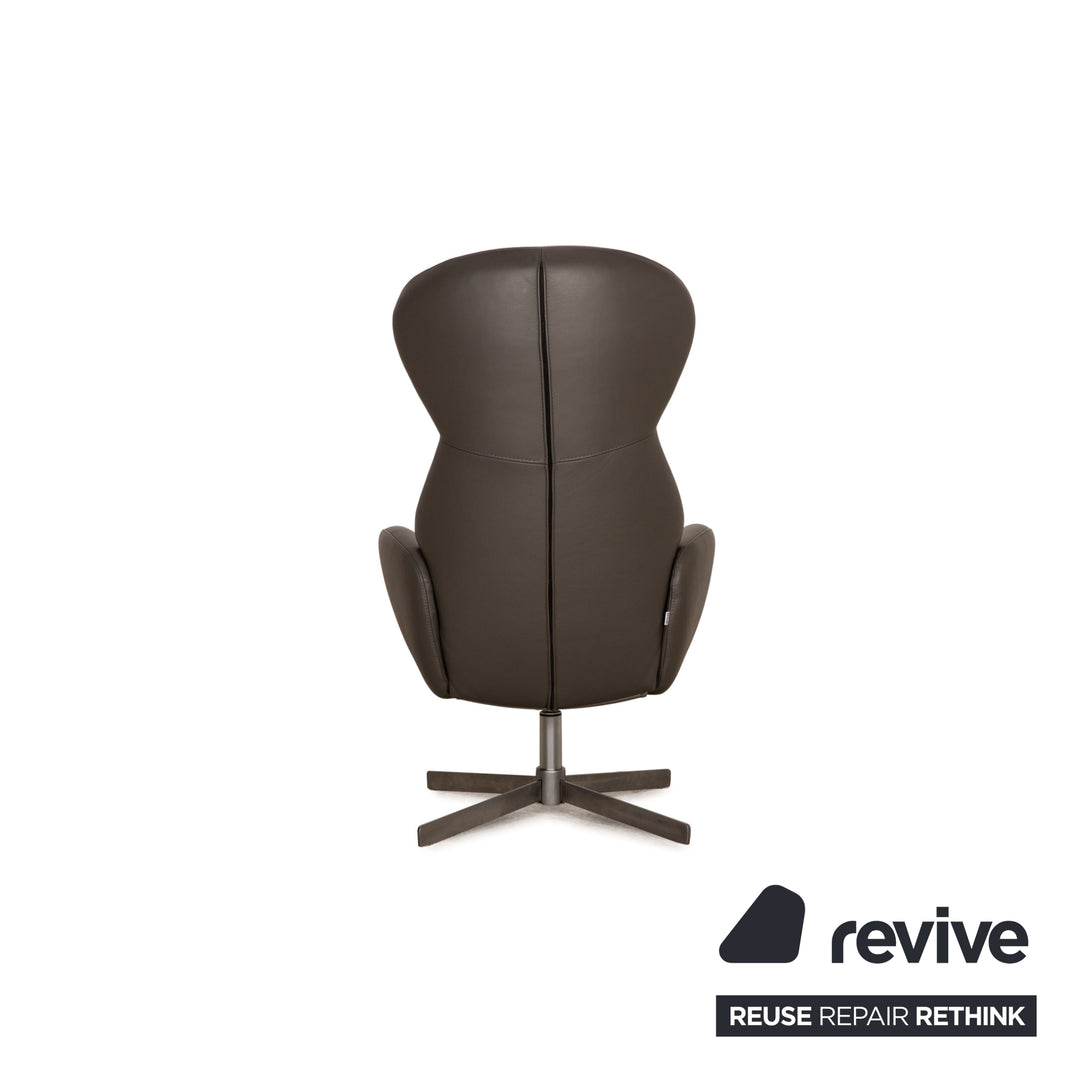 BoConcept Athena Relax Leder Sessel Grau Funktion Relaxfunktion