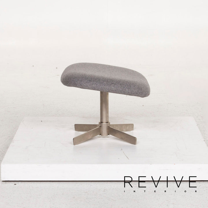BoConcept Athena Stoff Sessel inkl. Hocker Grau Relaxsessel Funktion Relaxfunktion #12859