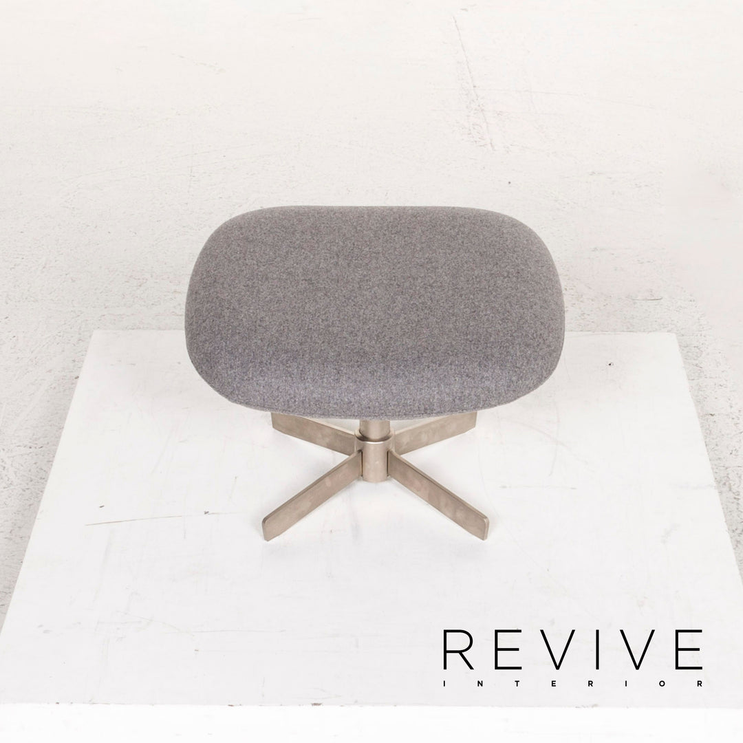 BoConcept Athena Stoff Sessel inkl. Hocker Grau Relaxsessel Funktion Relaxfunktion #12859