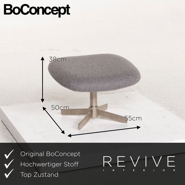 BoConcept Athena Stoff Sessel inkl. Hocker Grau Relaxsessel Funktion Relaxfunktion #12859