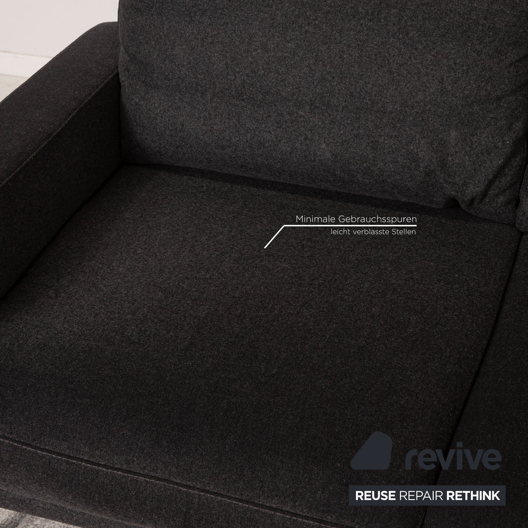 BoConcept Carlton Stoff Ecksofa Grau Dunkelgrau Sofa Couch