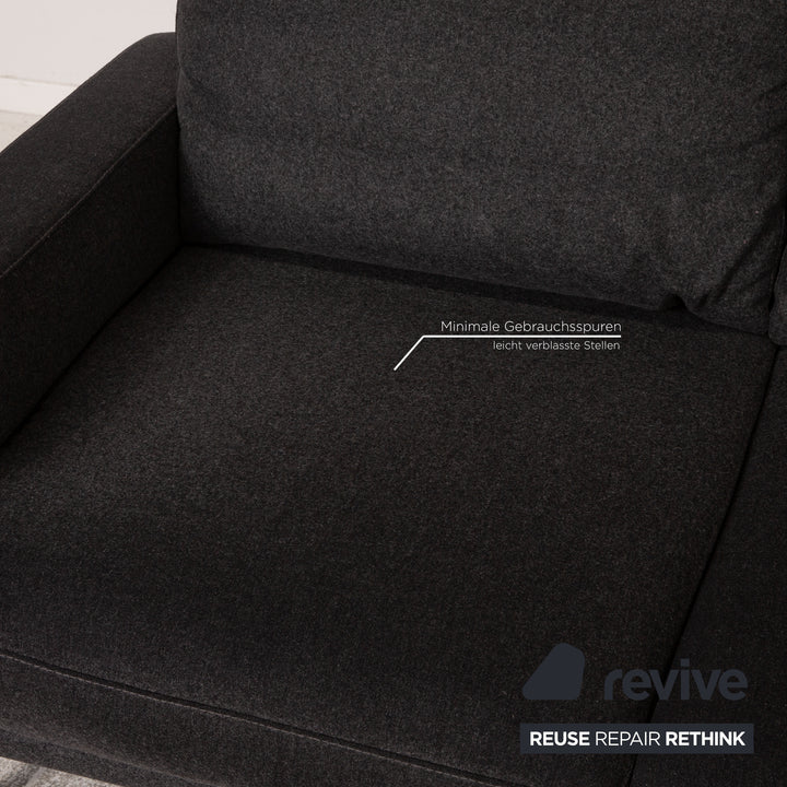 BoConcept Carlton Stoff Ecksofa Grau Dunkelgrau Sofa Couch