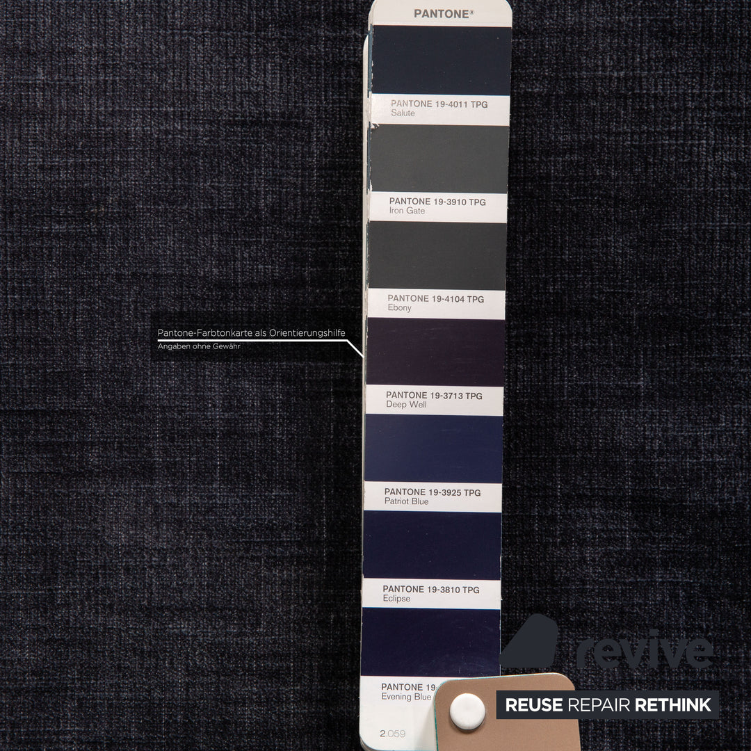 BoConcept Carlton Stoff Sofa Blau Dreisitzer Couch