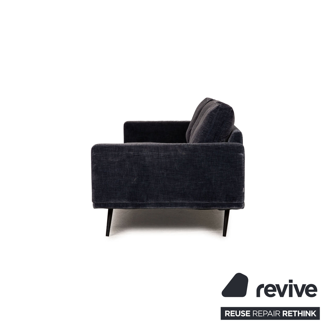 BoConcept Carlton Stoff Sofa Blau Dreisitzer Couch