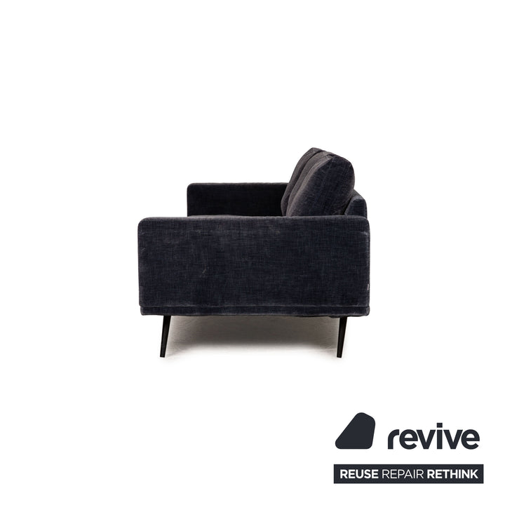 BoConcept Carlton Stoff Sofa Blau Dreisitzer Couch