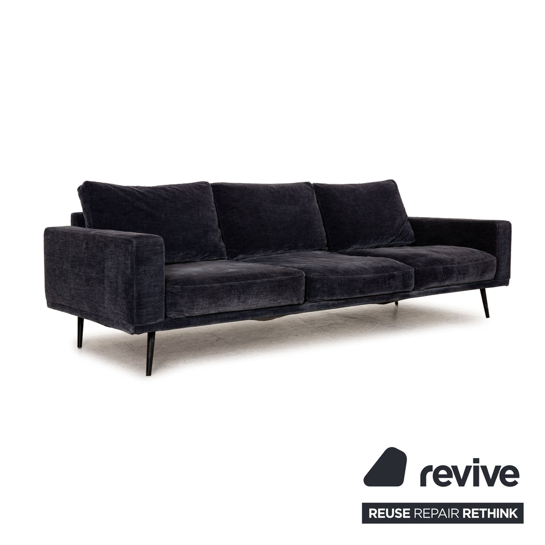 BoConcept Carlton Stoff Sofa Blau Dreisitzer Couch