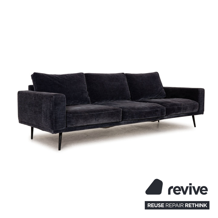BoConcept Carlton Stoff Sofa Blau Dreisitzer Couch