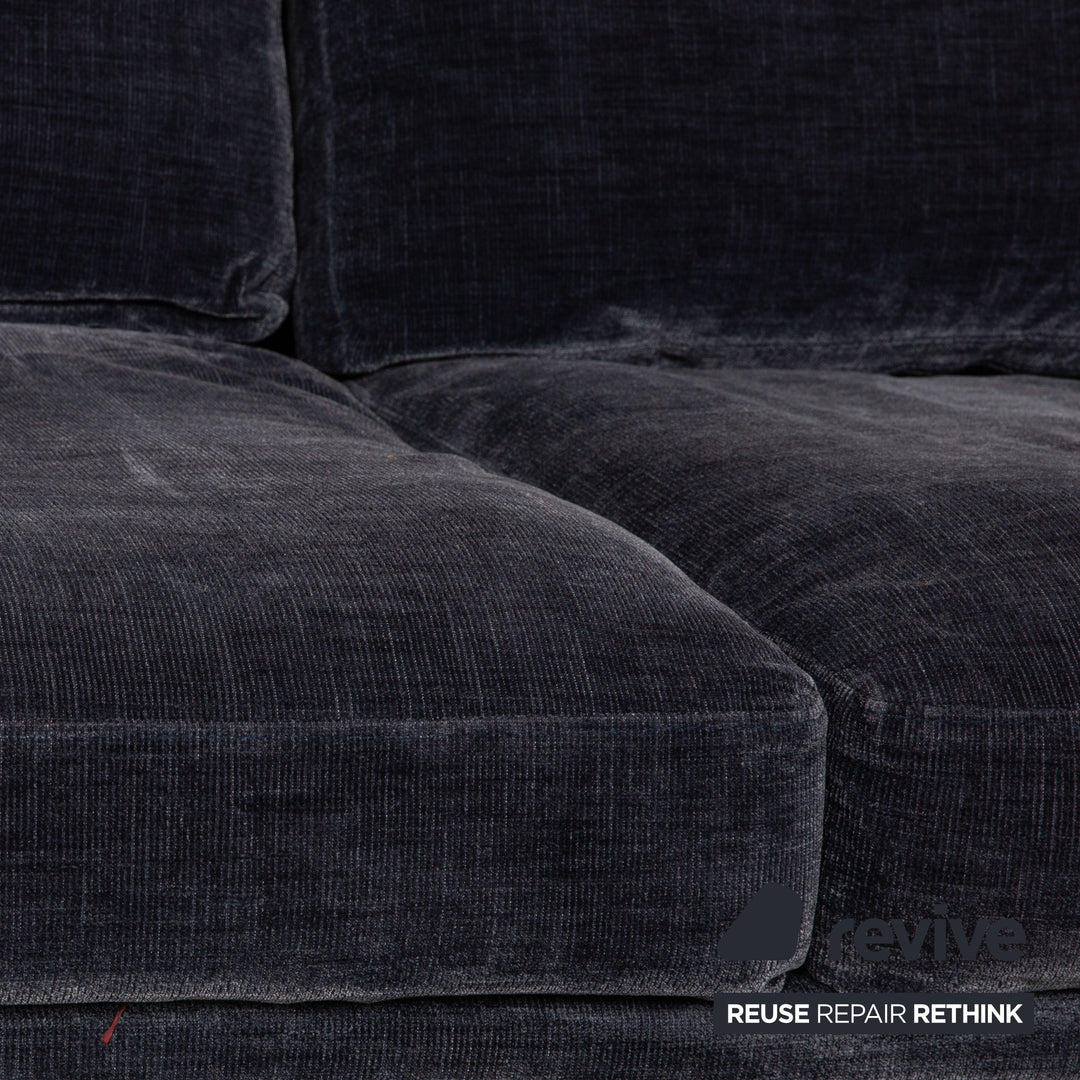 BoConcept Carlton Stoff Sofa Blau Dreisitzer Couch