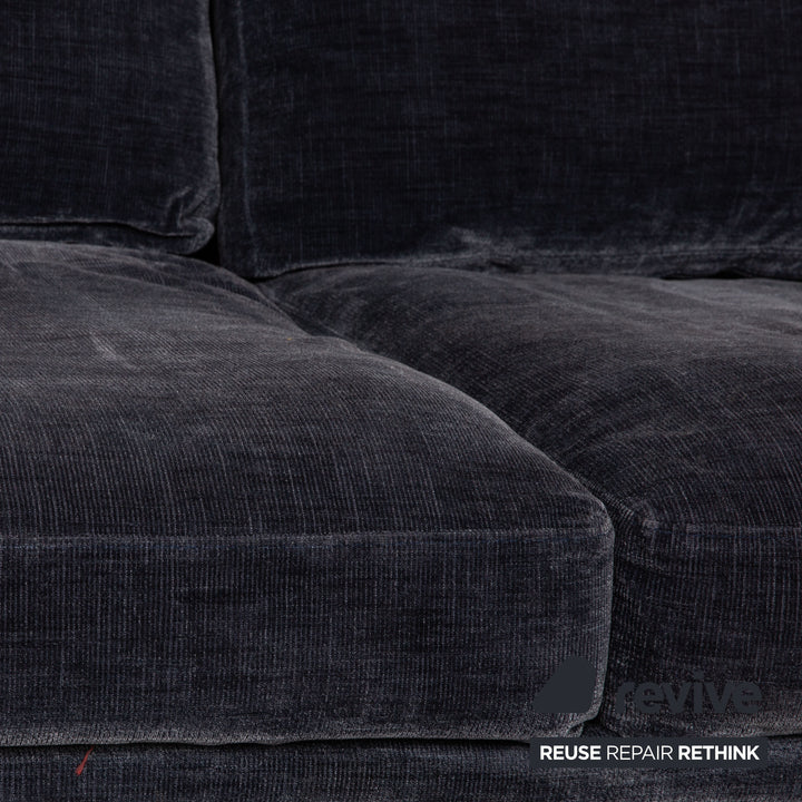 BoConcept Carlton Stoff Sofa Blau Dreisitzer Couch