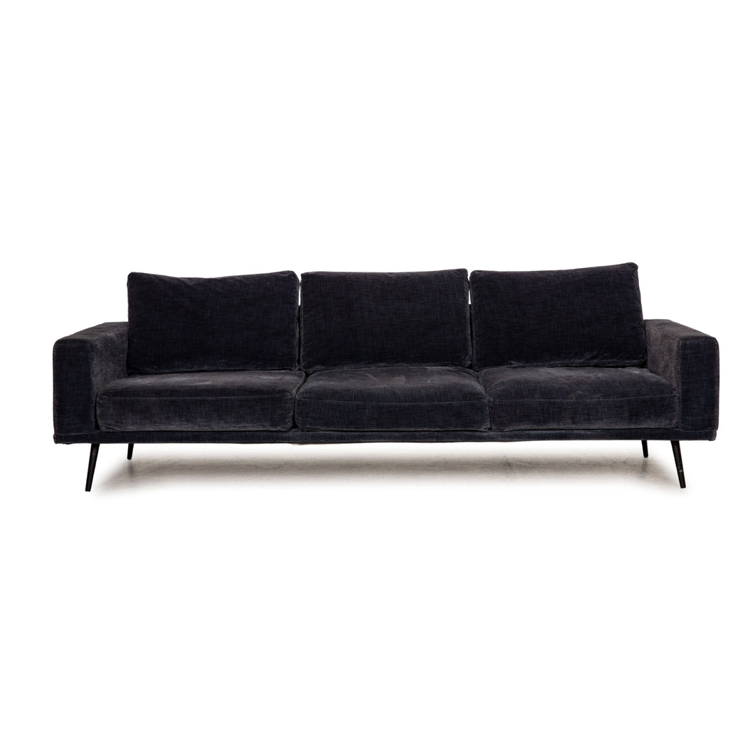 BoConcept Carlton Stoff Sofa Blau Dreisitzer Couch