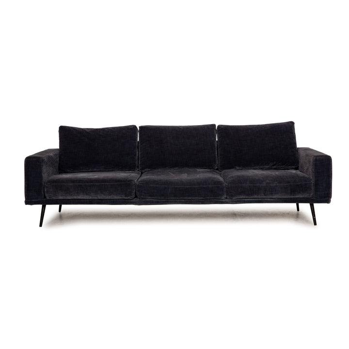 BoConcept Carlton Stoff Sofa Blau Dreisitzer Couch