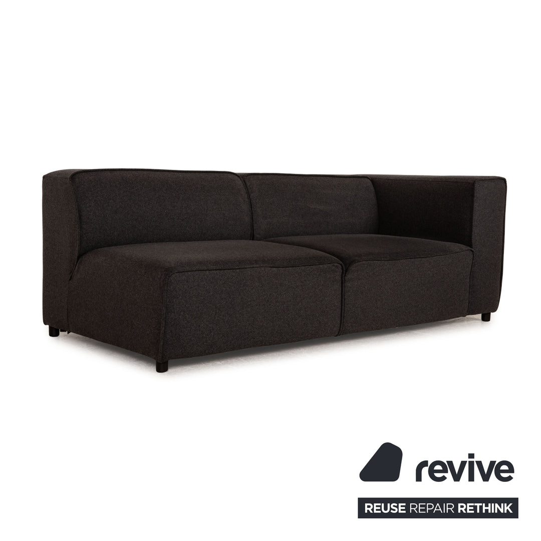 BoConcept Carmo Stoff Sofa Anthrazit Zweisitzer Couch