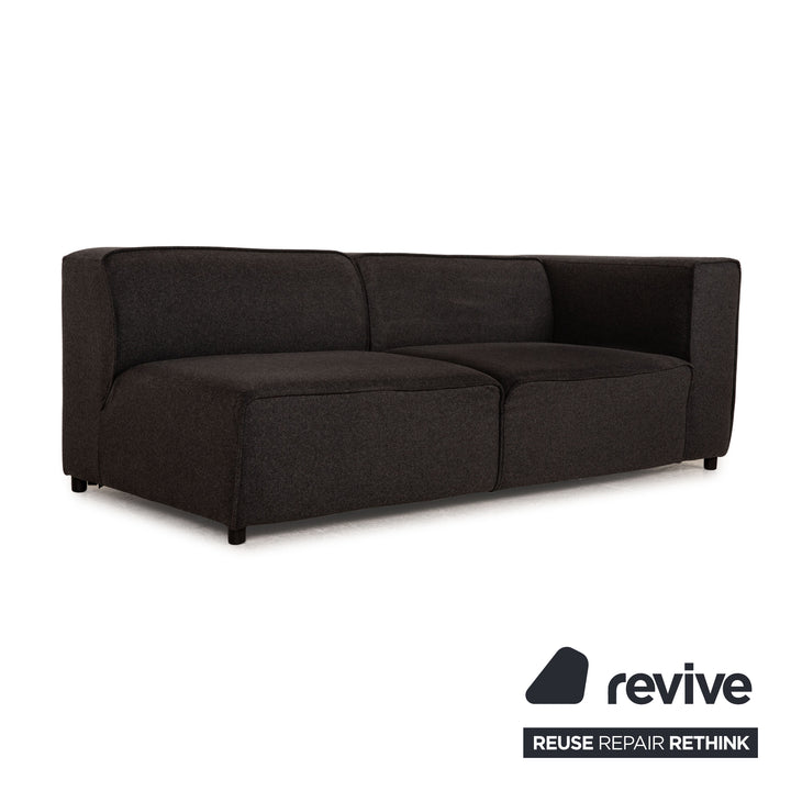 BoConcept Carmo Stoff Sofa Anthrazit Zweisitzer Couch