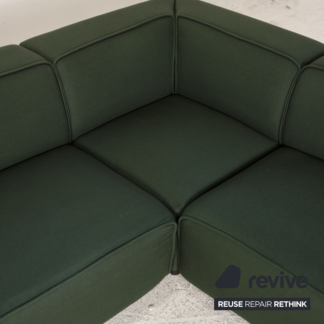 BoConcept Carmo Stoff Sofa Dunkelgrün Ecksofa Couch