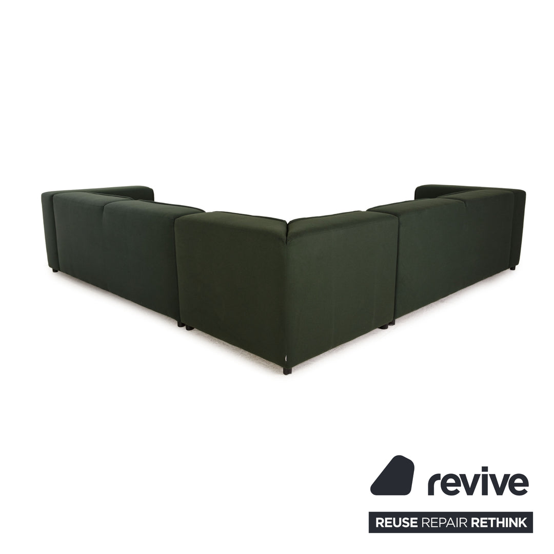 BoConcept Carmo Stoff Sofa Dunkelgrün Ecksofa Couch