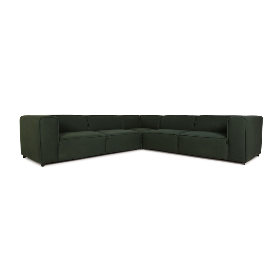BoConcept Carmo Stoff Sofa Dunkelgrün Ecksofa Couch