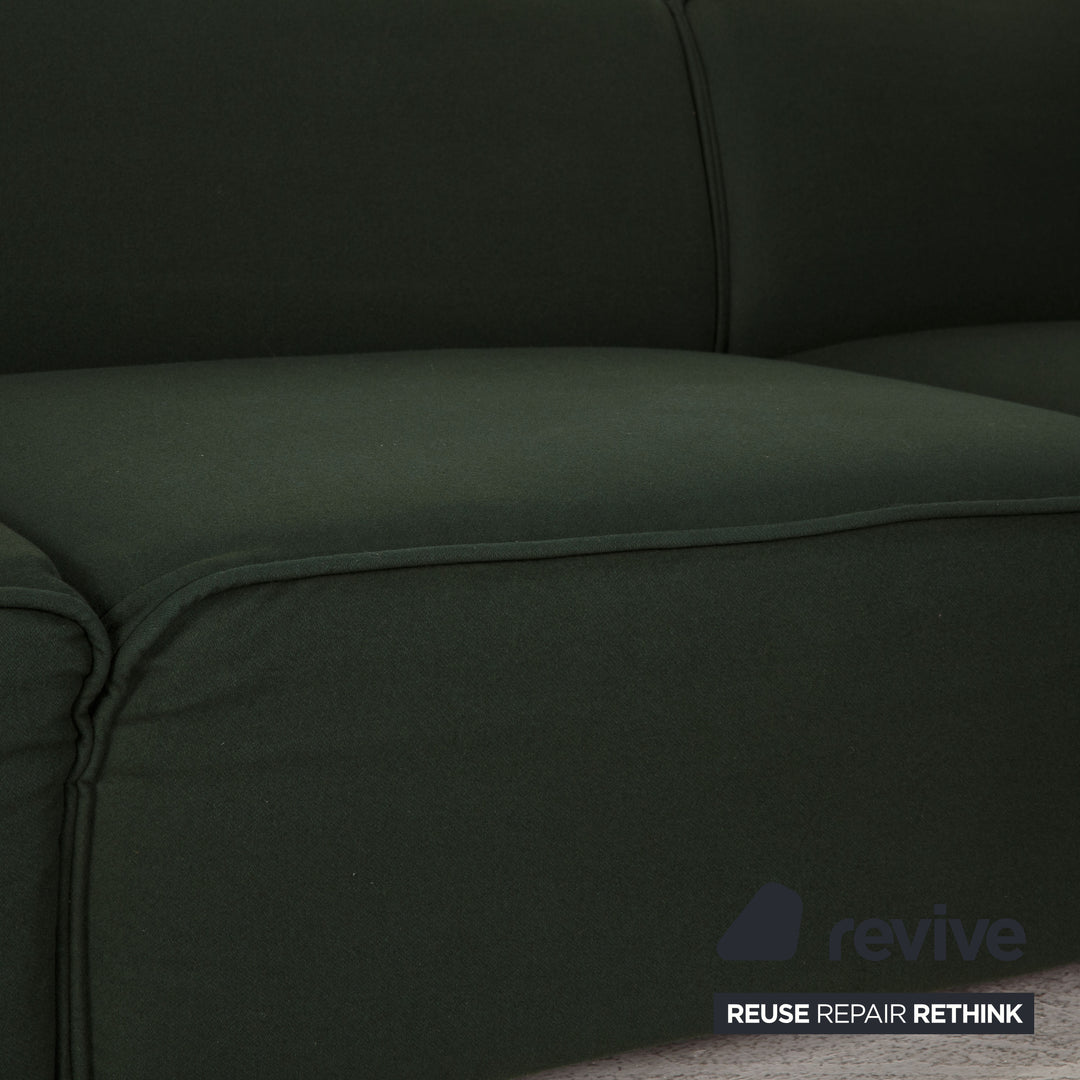 BoConcept Carmo Stoff Sofa Dunkelgrün Ecksofa Couch