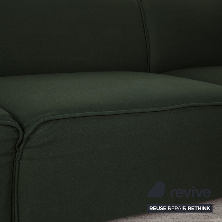 BoConcept Carmo Stoff Sofa Dunkelgrün Ecksofa Couch