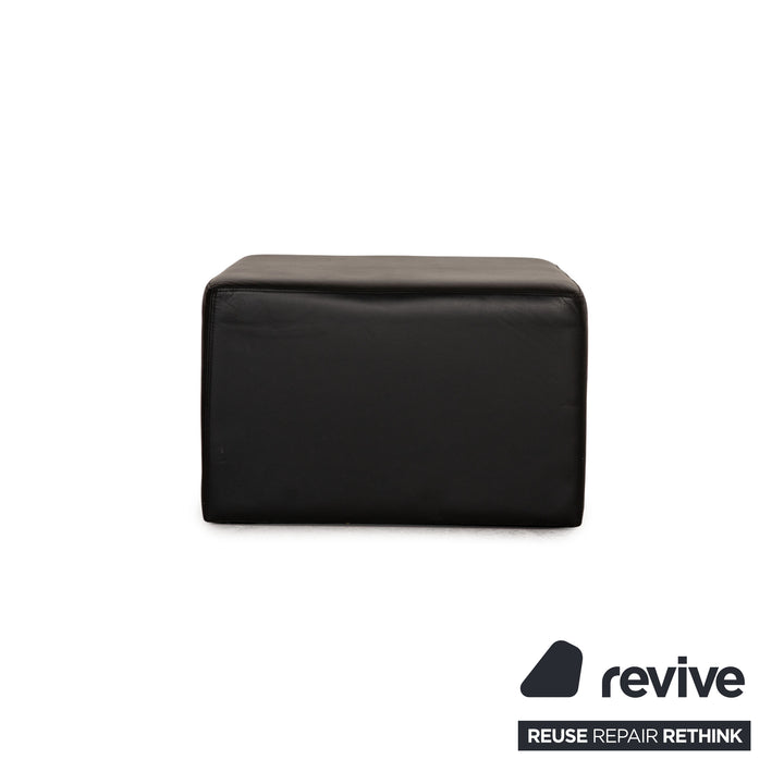 BoConcept Cenova Leder Ecksofa Schwarz Sofa Couch inkl. Hocker