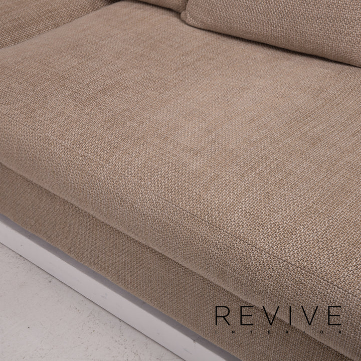BoConcept Cenova Stoff Ecksofa Beige Sofa Couch #13853