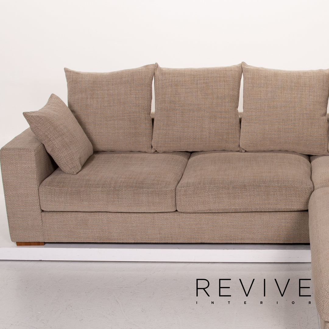 BoConcept Cenova Stoff Ecksofa Beige Sofa Couch #13853