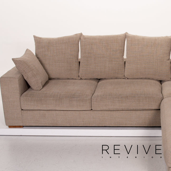 BoConcept Cenova Stoff Ecksofa Beige Sofa Couch #13853