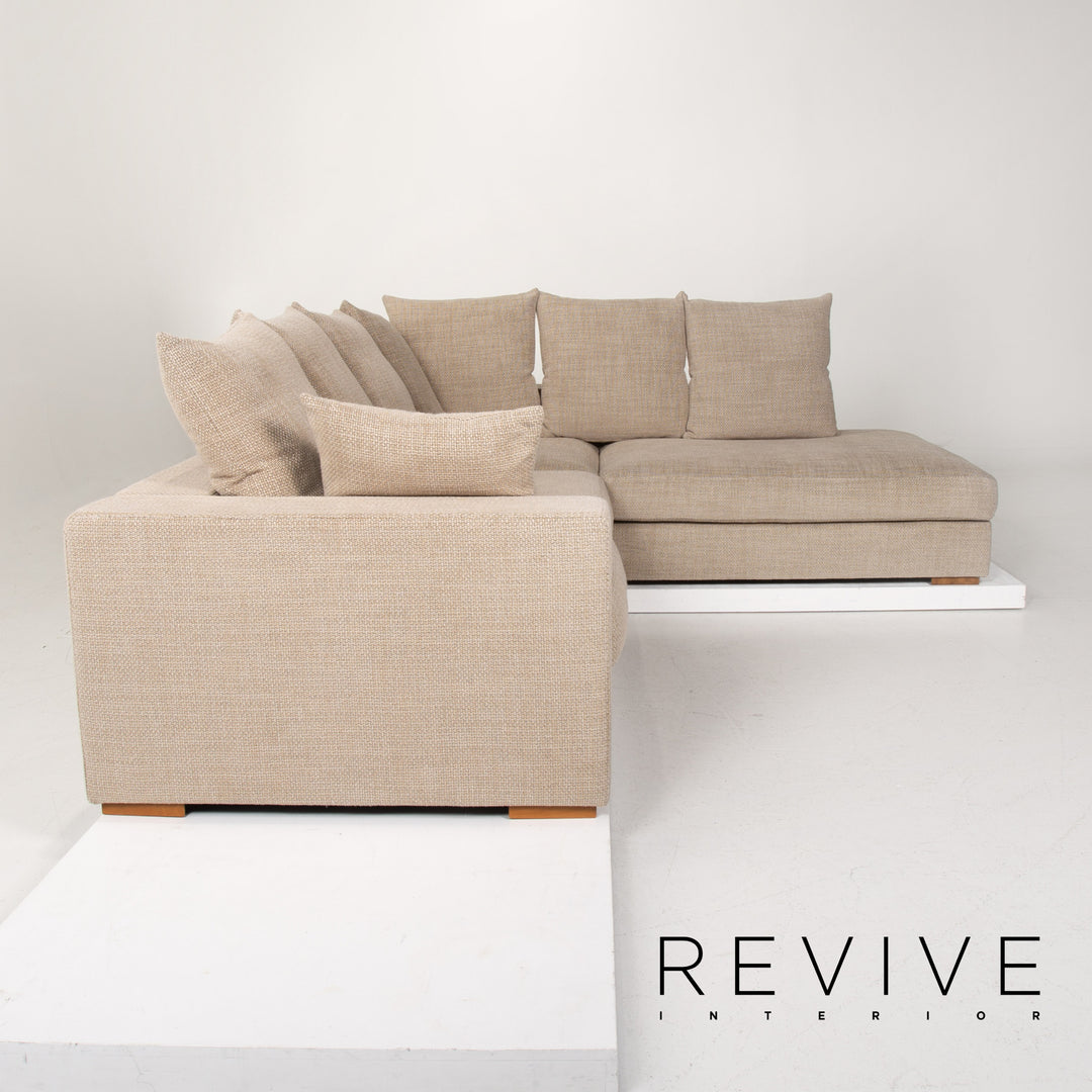 BoConcept Cenova Stoff Ecksofa Beige Sofa Couch #13853