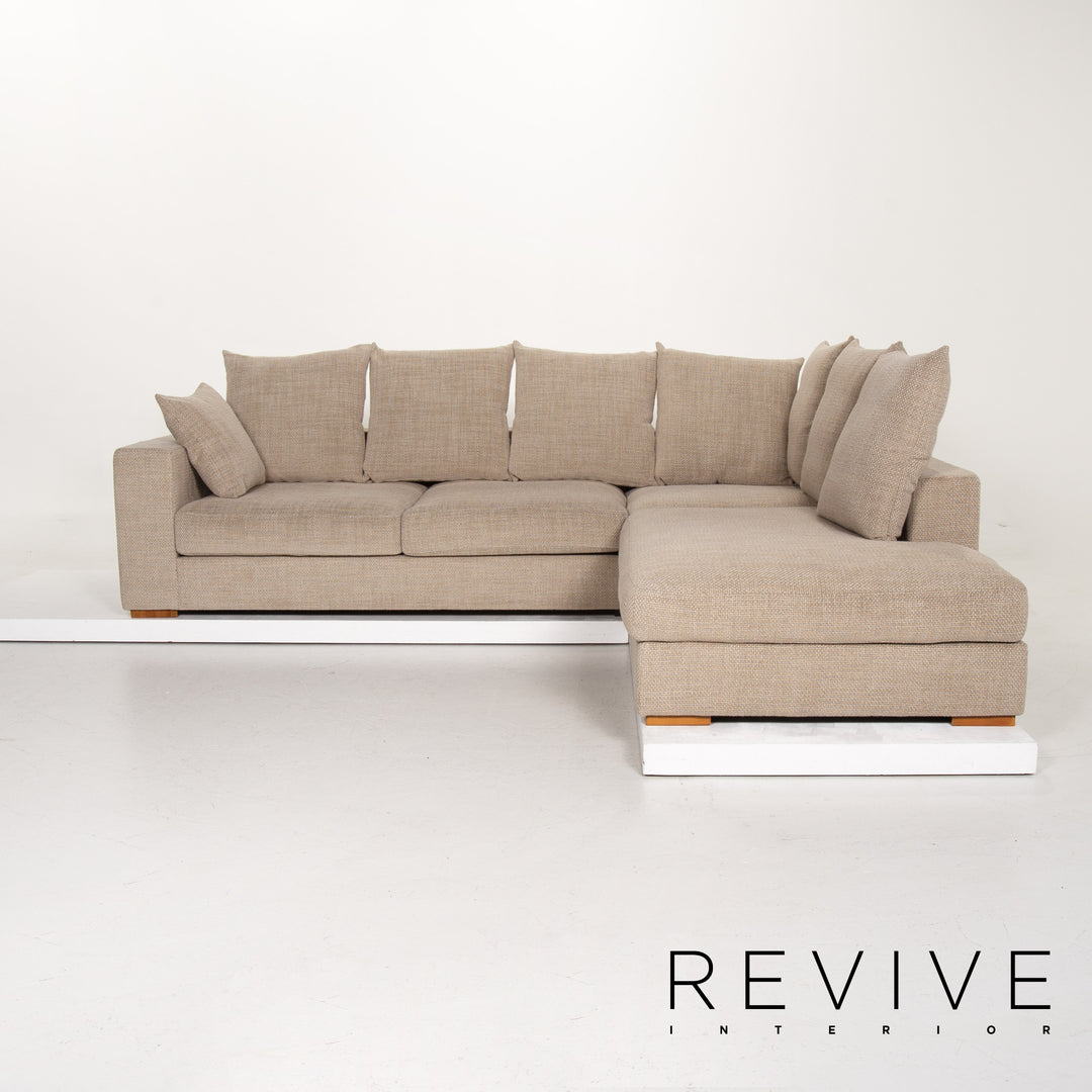 BoConcept Cenova Stoff Ecksofa Beige Sofa Couch #13853