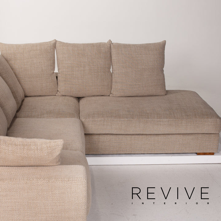 BoConcept Cenova Stoff Ecksofa Beige Sofa Couch #13853