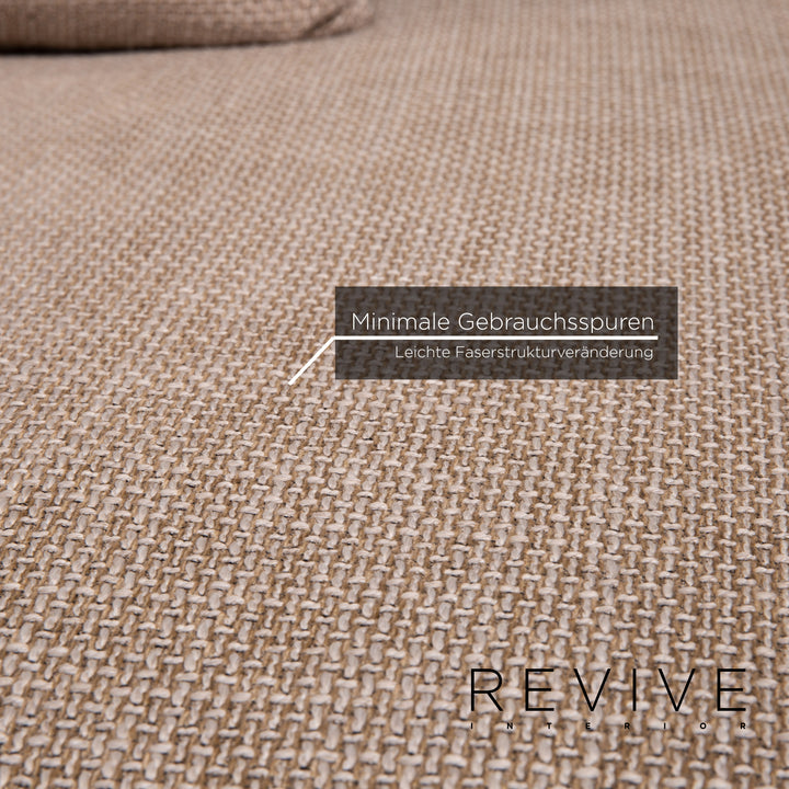 BoConcept Cenova Stoff Ecksofa Beige Sofa Couch #13853