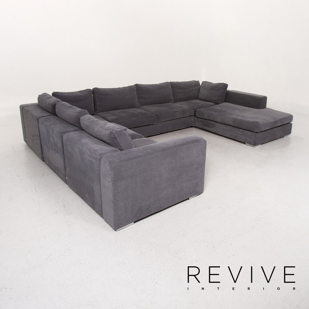 BoConcept Cenova Stoff Ecksofa Grau Sofa Couch #13463