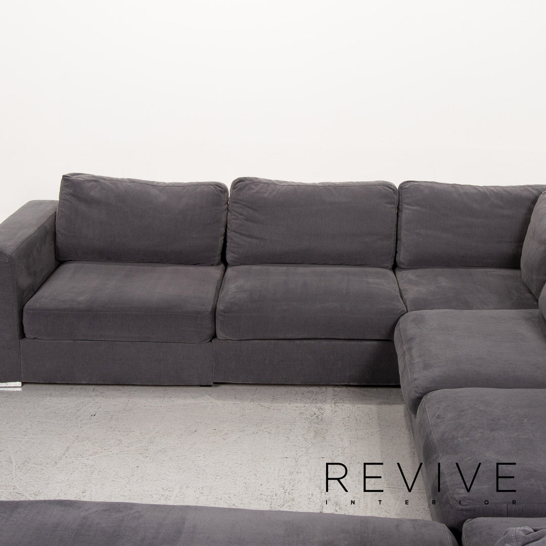 BoConcept Cenova Stoff Ecksofa Grau Sofa Couch #13463