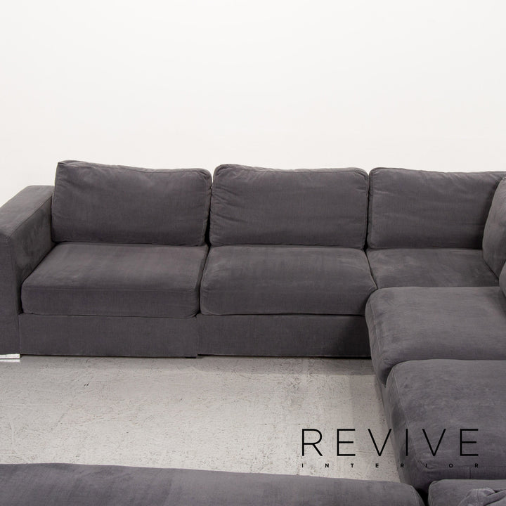 BoConcept Cenova Stoff Ecksofa Grau Sofa Couch #13463