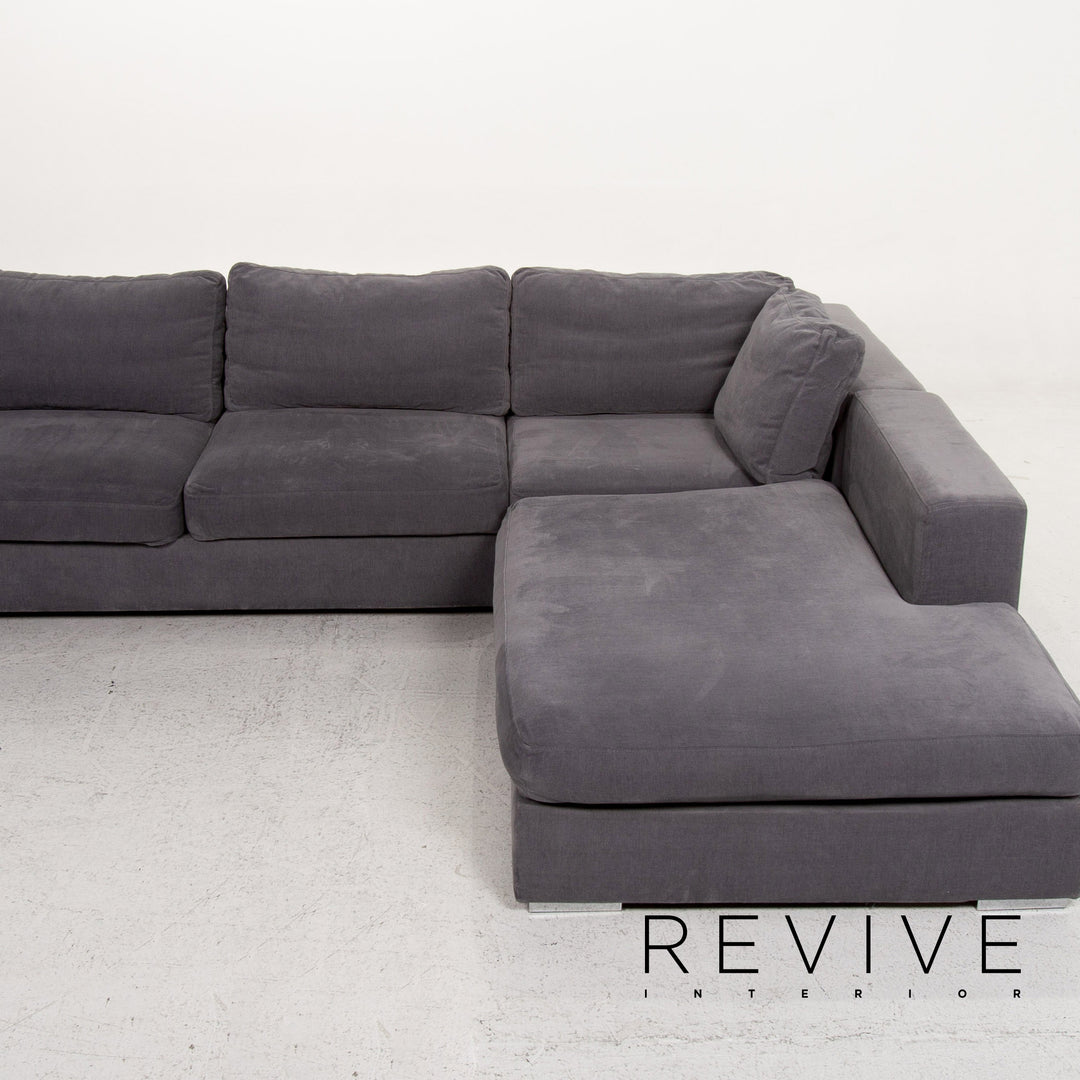 BoConcept Cenova Stoff Ecksofa Grau Sofa Couch #13463