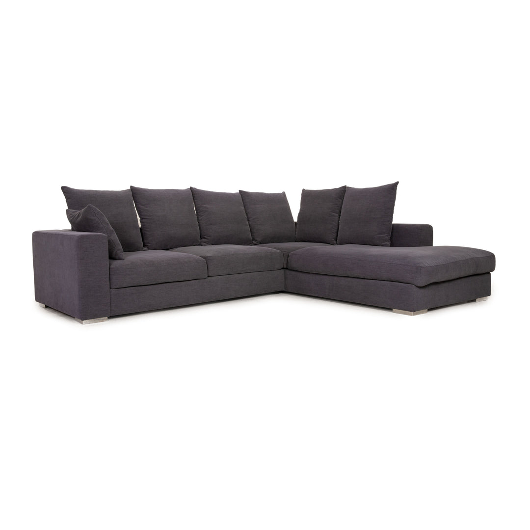 BoConcept Cenova Stoff Sofa Dunkelgrau Ecksofa Couch