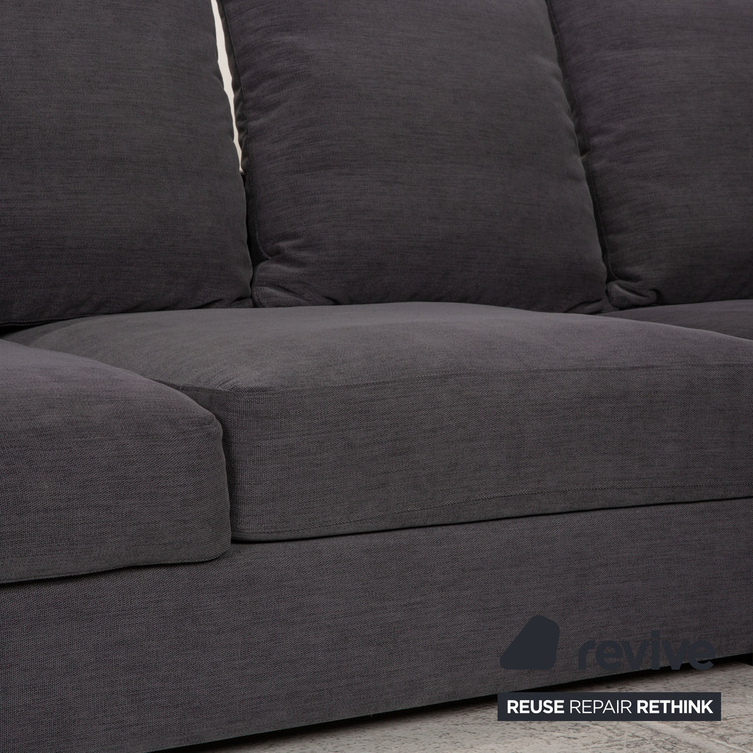 BoConcept Cenova Stoff Sofa Dunkelgrau Ecksofa Couch