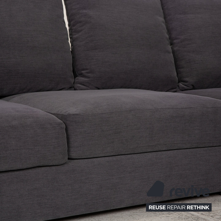 BoConcept Cenova Stoff Sofa Dunkelgrau Ecksofa Couch