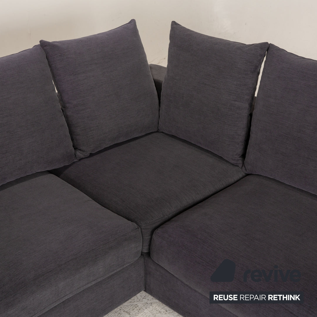 BoConcept Cenova Stoff Sofa Dunkelgrau Ecksofa Couch