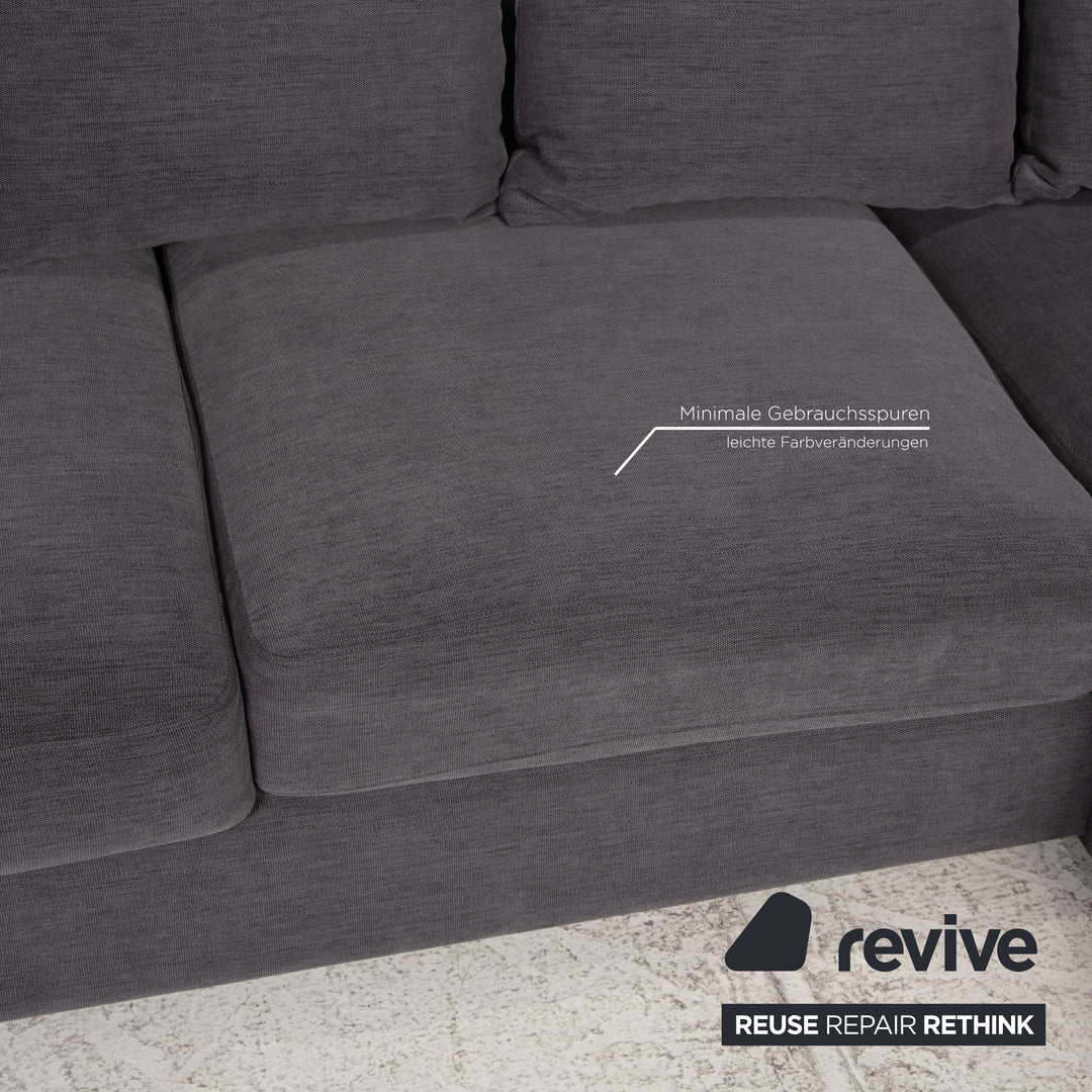 BoConcept Cenova Stoff Sofa Dunkelgrau Ecksofa Couch