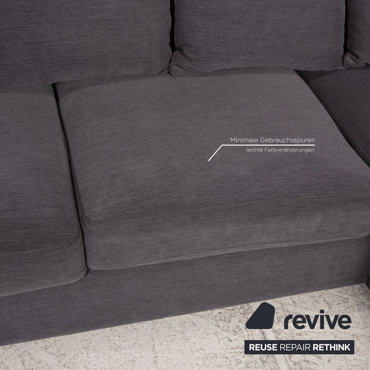 BoConcept Cenova Stoff Sofa Dunkelgrau Ecksofa Couch