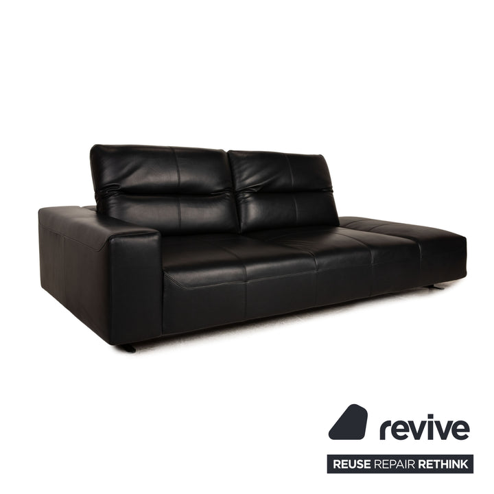 BoConcept Hampton Leder Sofa Schwarz Dreisitzer Couch Funktion