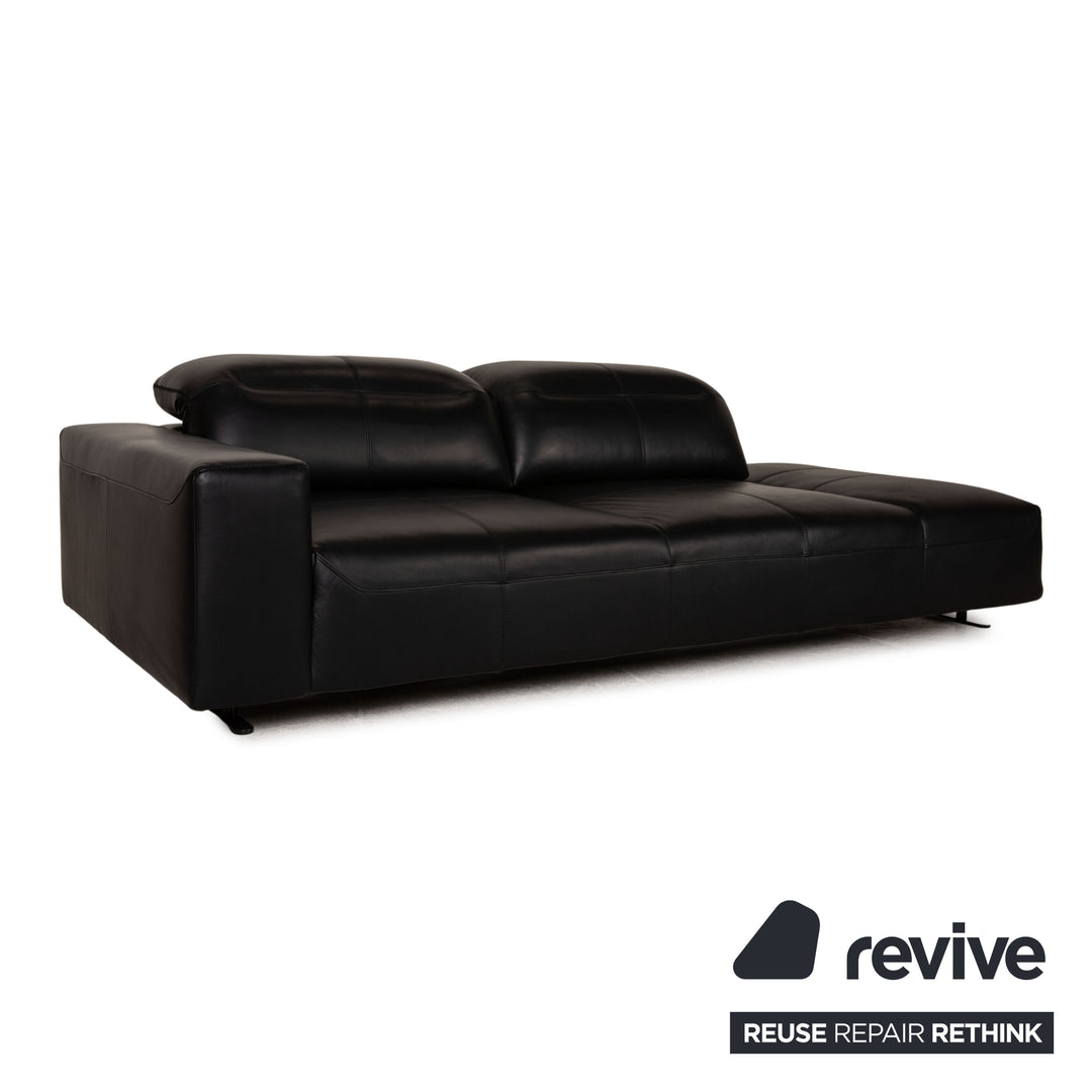 BoConcept Hampton Leder Sofa Schwarz Dreisitzer Couch Funktion