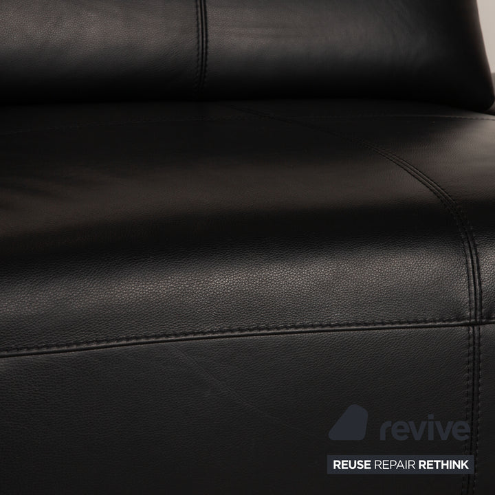 BoConcept Hampton Leder Sofa Schwarz Dreisitzer Couch Funktion