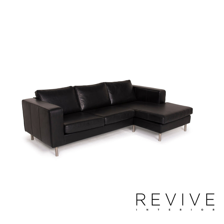 BoConcept Indivi Leder Sof Schwarz Ecksofa