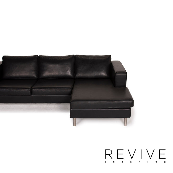 BoConcept Indivi Leder Sof Schwarz Ecksofa