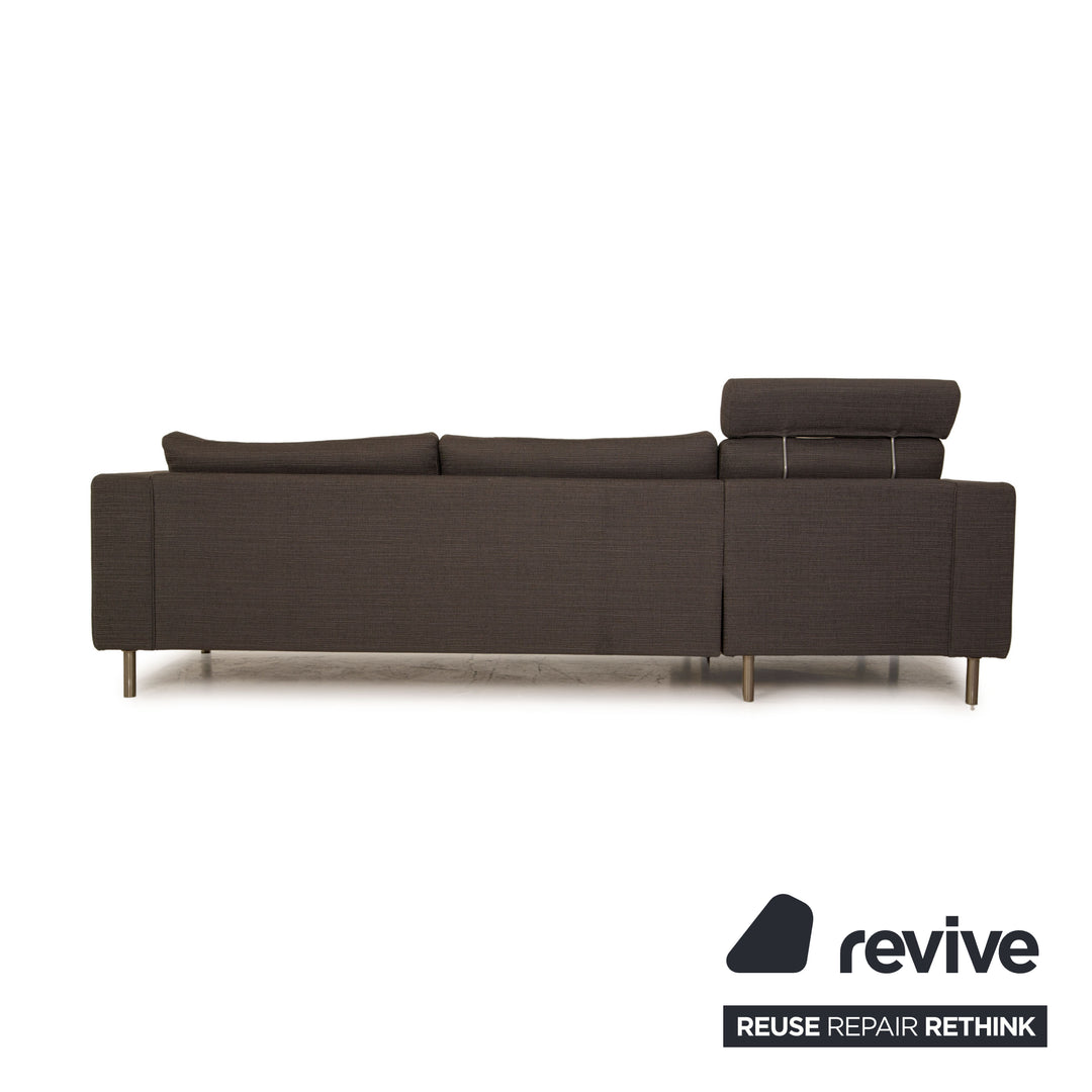 BoConcept Indivi Stoff Ecksofa Grau Sofa Couch Recamiere links