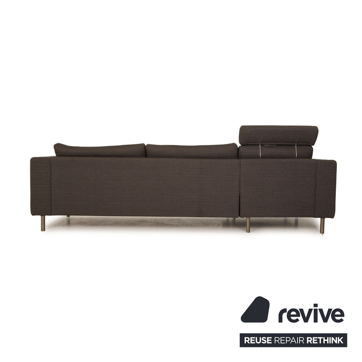 BoConcept Indivi Stoff Ecksofa Grau Sofa Couch Recamiere links